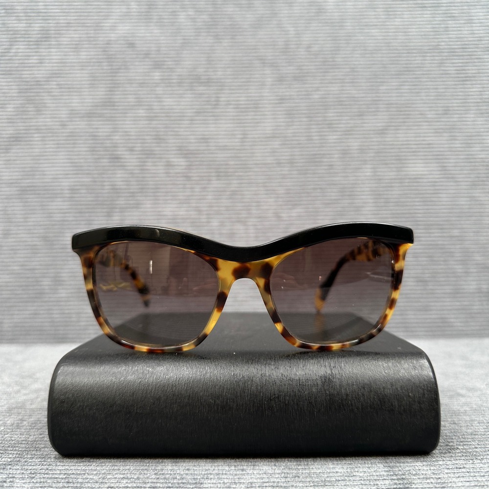 Prada SPR 19P Tortoiseshell Cat Eye Y2K Sunglasses Havana Black Made in Italy